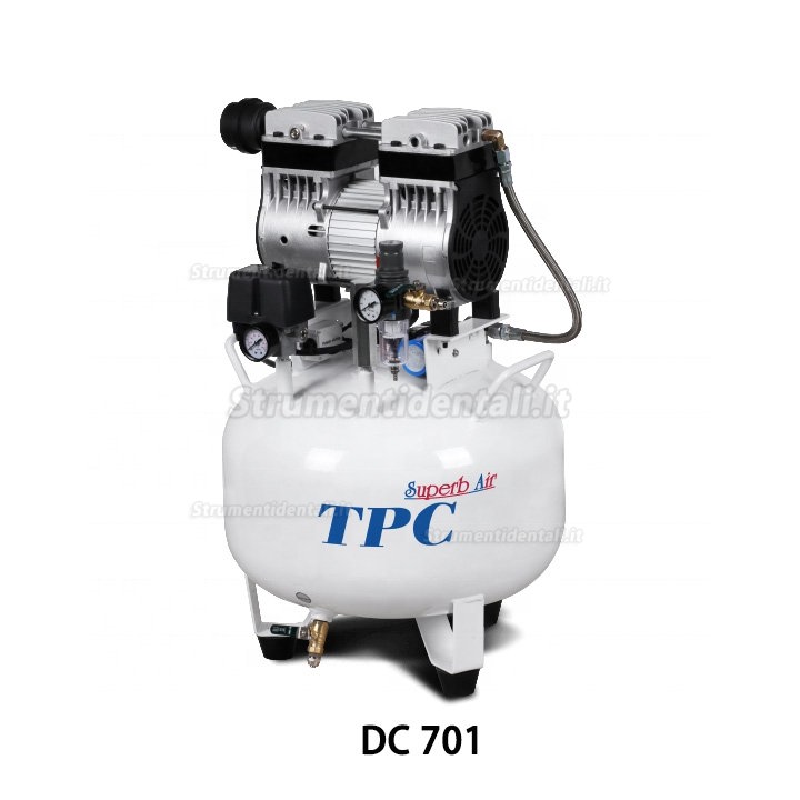 TPC DC701/702/703/704 compressore senza olio odontoiatrico 32-120L